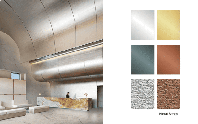 Metallic pattern and color of products